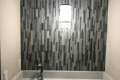 Stunning accent wall added in Bathroom renovation