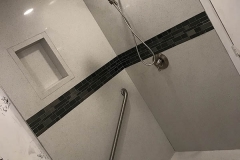 Custom shower installed during Condominium bathroom remodeling in Pompano Beach, FL