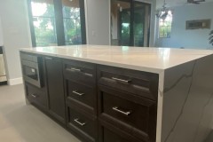 Kitchen Island in Plantation, Florida with drawers and built in oven